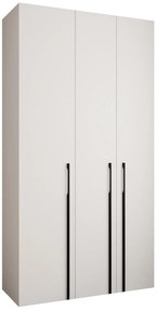 Dulap de haine 130 cm Carmela 40-3 (alb + Negru). 1126601