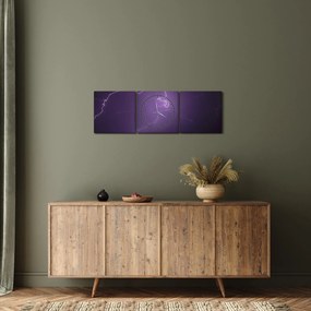 Tabloul cu fulger pe cer (cu ceas) (90x30 cm)