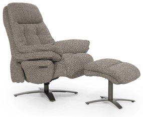 Fotoliu Caleb din tesatura si fier taupe