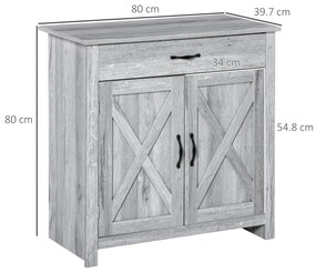 HOMCOM Bufet de Bucatarie Stil Country, Mobilier Multifunctional | Aosom Romania