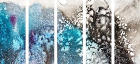 Tablou 5-piese abstracție de acuarelă