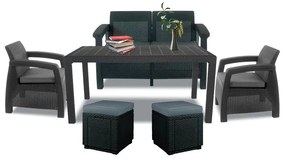 Set de mobilier de grădină Corfu Fiesta duo cub grafit