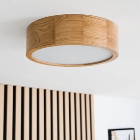 Brilagi - Plafonieră LED RGBW dimabilă CARVALHO, 1xE27/15W/230V, Wi‑Fi, stejar, Ø 27,5 cm