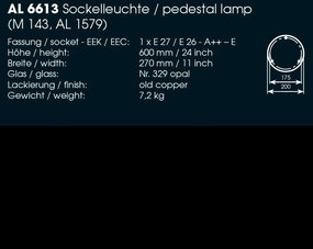 Stalp iluminat exterior din fier forjat, inaltime 60cm, AL 6613