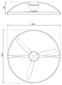 Lustra LED Smart cu Ventilator si telecomanda NEPAL alb