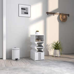 HOMCOM Pantofar Pliabil Slim, Modular, cu 10 Cutii pentru Pantofi, Economisire Spațiu, Fără Montaj, Alb | Aosom Romania