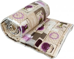 Pilota Alcam Lavanda microfibra matlasata 250gr/mp, 200x220 cm