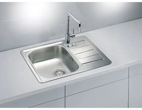 Chiuveta bucatarie inox satin cu picurator, reversibila, Alveus Line Max 110