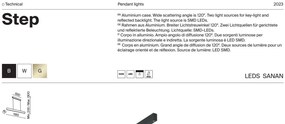 Lustra LED suspendata design modern Step auriu