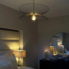 Lampă pendant de design neagră 66cm - Pua