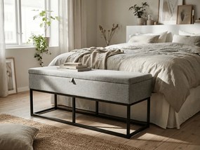 Banca cu spatiu de depozitare TAURO 112x48 cm, gri