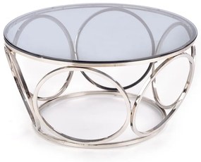 Masa de cafea Venus, transparenta/argintie