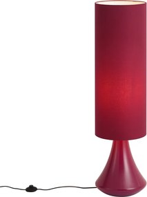 Lampă de podea retro violet cu abajur textil - Mina