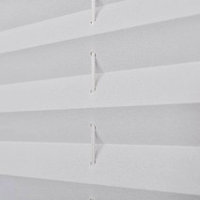 Jaluzea plisse, alb, 60x125 cm, pliuri Alb, 60 x 125 cm