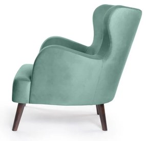 Fotoliu verde mentă wing cu tapițerie din catifea Noemye – Bonami Selection