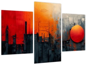 Tablou - Pictura abstractă a orașului (90x60 cm)