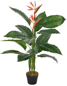 vidaXL Plantă artificială Strelitzia cu ghiveci, roșu, 100 cm
