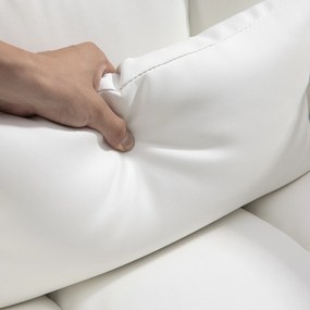 HOMCOM Scaun de birou ergonomic, înălțime reglabilă 48-56 cm, spătar cu înclinare, suport pentru picioare, alb | Aosom Romania