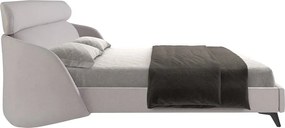 Pat dublu tapitat design LUX Light grey 180x200cm