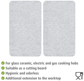 Protecții de aragaz 2 buc. din sticlă temperată 52x30 cm Transparent – Allstar