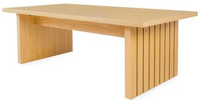 Măsuță de cafea în culoare naturală cu blat cu aspect de lemn de stejar 60x120 cm Stripe – Woodman