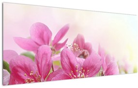 Tablou - Flori roz (120x50 cm)