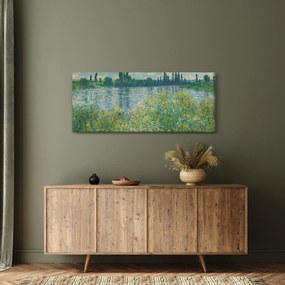 Tablou - Claude Monet, Banks of the Seine, reproducere (120x50 cm)
