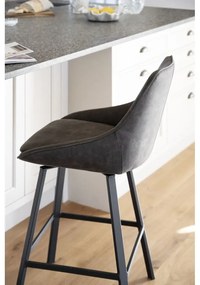Scaune de bar gri 2 buc. (înălțime șezut 65 cm) Alison – Rowico