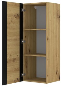 Dulap suspendat Montana (Stejar artisan + negru mat). 1085842