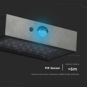 Aplică LED solară cu senzor LED/3W/3,7V 3000K/4000K IP65 negru