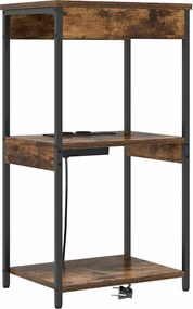 vidaXL Dulap de noapte Stejar fumuriu 41 x 31 x 76 cm Lemn compozit