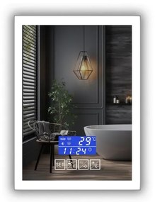 IREDA Oglindă de baie cu iluminare, 80x60cm, difuzor