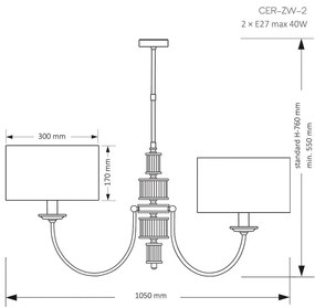 Candelabru 2 brate elegant design modern Cero