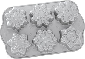 Formă pentru 6 mini prăjituri Nordic Ware Snowflakes, 700 ml