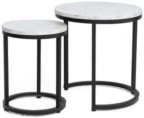 Masa de cafea Hola, marmura/negru