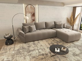 Colțar extensibil dumonde cu ladă de depozitare si sezut confortabil din spuma high-density, Berlin XL Royal Gri 350x185 cm II