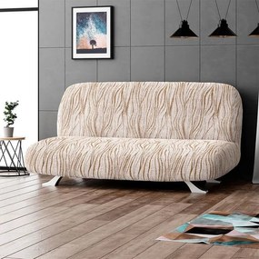 Gaico Huse bielastice UNIVERSO NOU bej cu dungi 2fotoliu cu manere de lemn (l. 80 -140 cm)