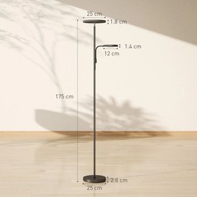 HOMCOM Lampadar LED 42W reglabil 2700K-6500K 4 culori variere continua, 4 moduri scena, telecomanda si control tactil | Aosom Romania