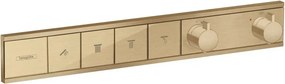 Baterie cada - dus incastrata Hansgrohe RainSelect termostatata bronz periat 4 functii