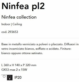 Plafoniera design modern Ninfea pl2 alama