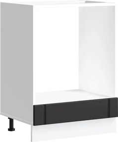 vidaXL Dulap pentru cuptor „Lucca” lemn negru prelucrat