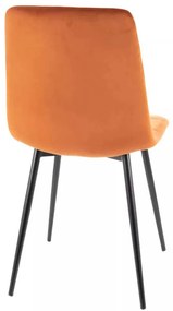 Scaun de bucătărie Mila Velvet, portocaliu