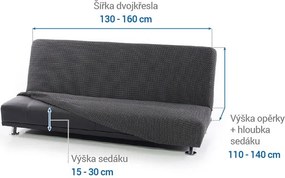 Nueva Textura Huse care se întind foarte bine NIAGARA antracit 2fotoliu cu manere de lemn (l. 130 - 160 cm)