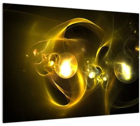 Tablou abstract cu bile galbene (70x50 cm), în 40 de alte dimensiuni noi