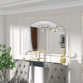 OGG38 - Oglinda ornamentala 100 x 70 cm, pentru perete, dormitor, living - Arginitie