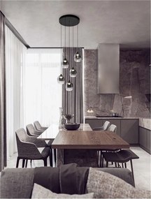 Lustra cu 5 pendule LED design modern ESSENTIAL