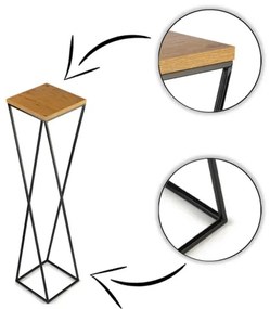 Suport de flori LOFT 100x24 cm negru/maro