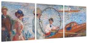 Tablou - Auguste Renoir, Oarsmen at Chatou, reproducere (cu ceas) (90x30 cm)