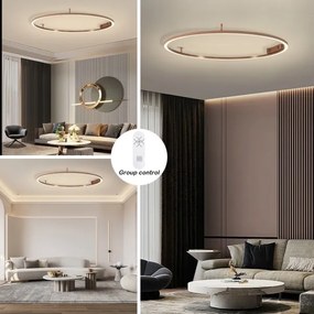 Immax NEO 07325-120C-LED Plafonieră dimabilă FINO 72W/230V 120 cm Tuya roz auriu, cu telecomandă