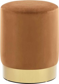 vidaXL Taburet, maro și auriu, catifea 28 x 36 cm